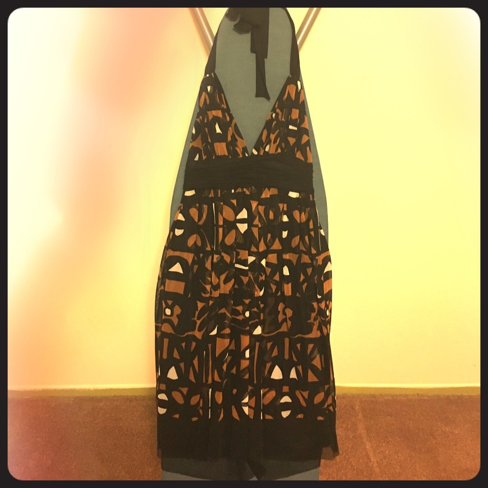 Beautifully multi colored (brown white black dress